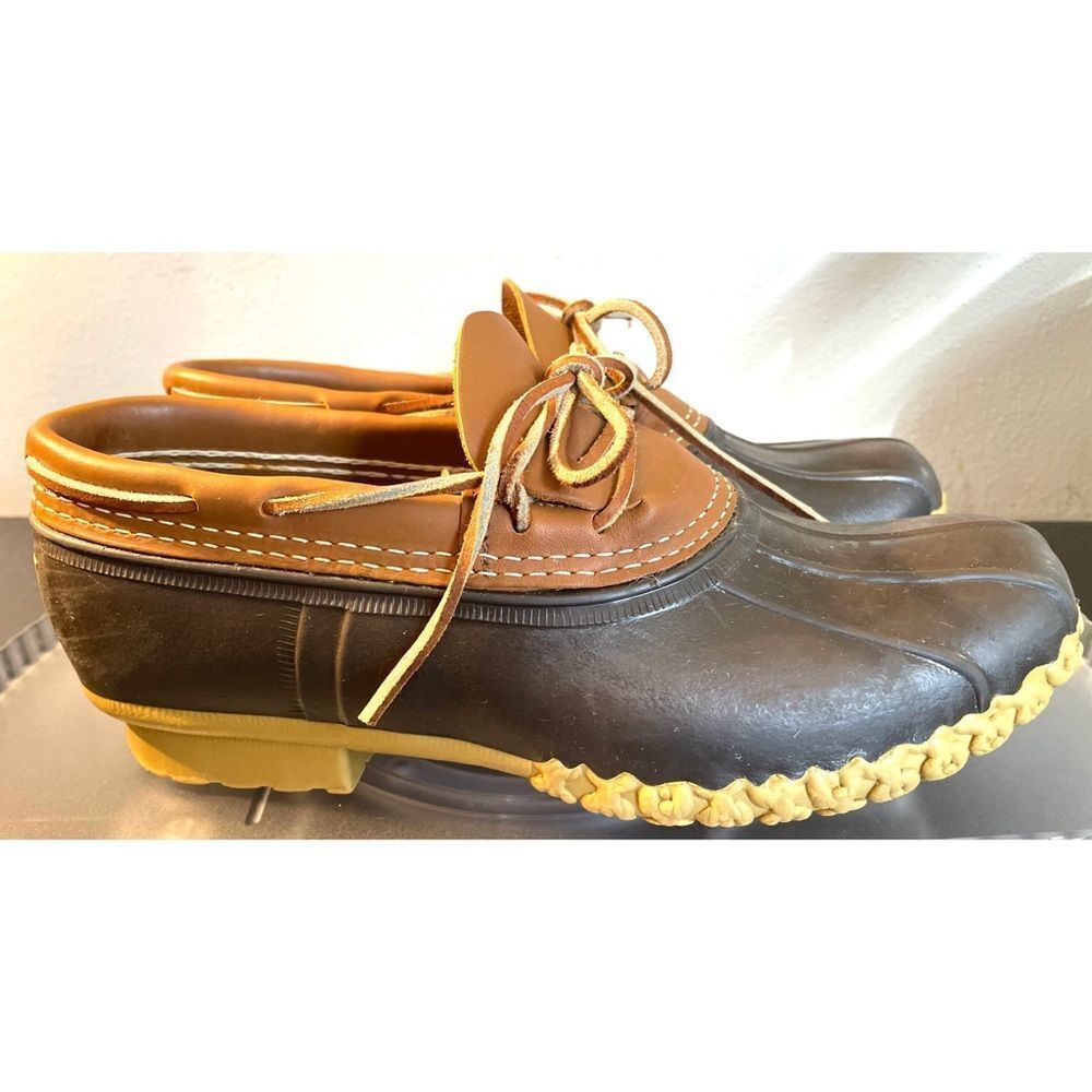 L.L. Bean Men's Bean Boots, Rubber Mocs Size 8 Medium Brown/Tan - Picture 10 of 13